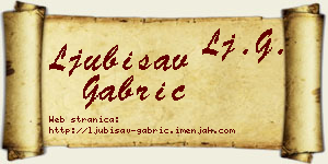 Ljubisav Gabrić vizit kartica